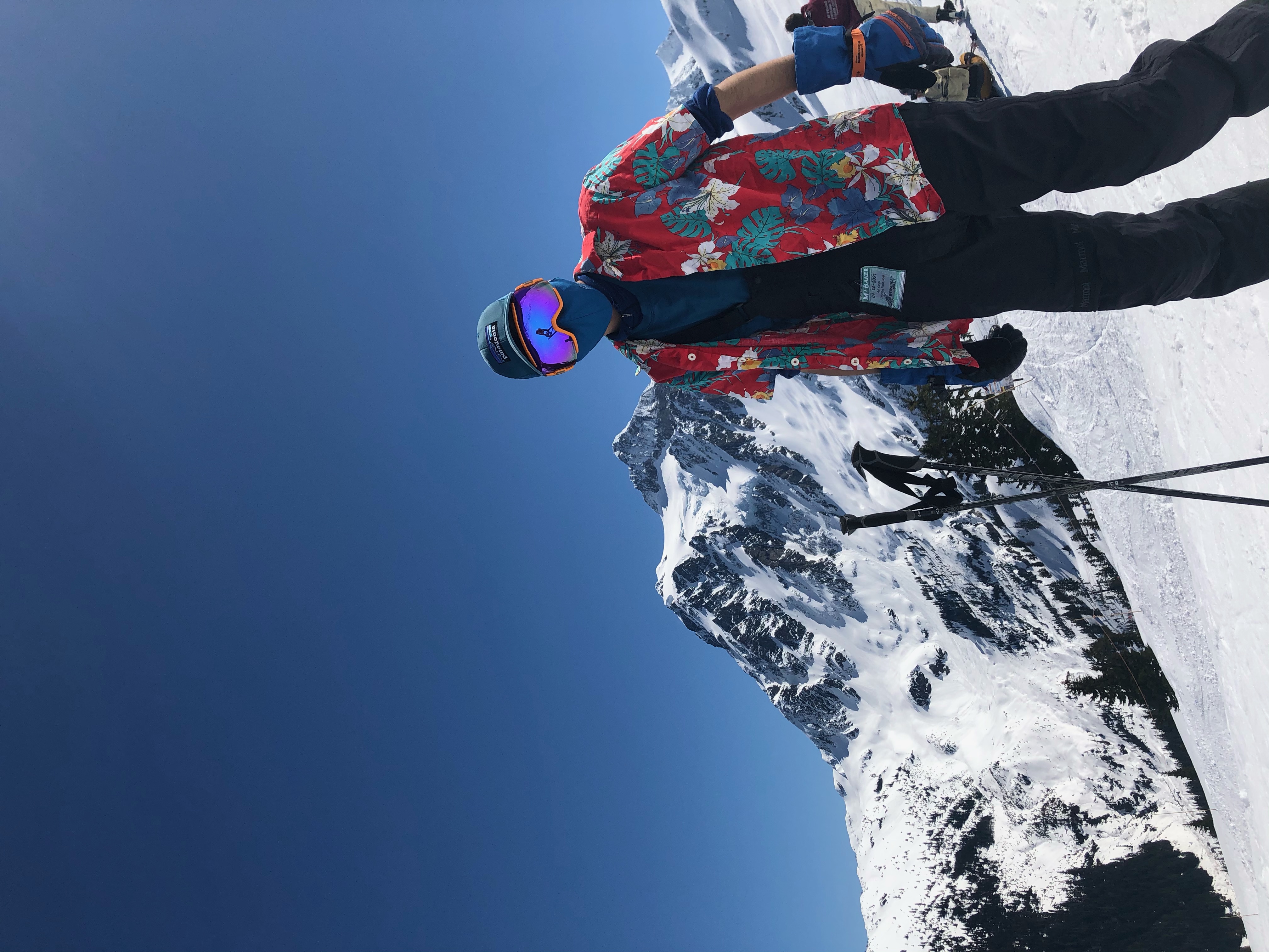 skiing on mount baker
